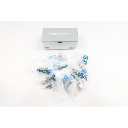 Ssp Duolok Male Connector 3/8In 1/4In Tube Npt Pipe Adapter, 10PK ISSD6BMC4